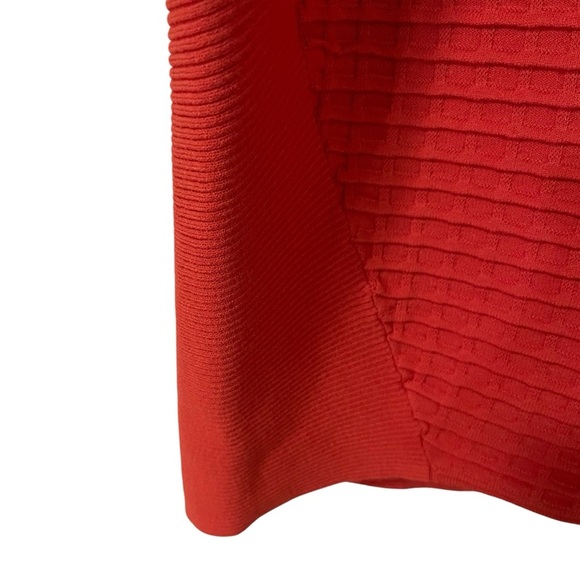 Lafayette 148 Orange Boxy Short Sleeve Top Small Textured Knit Crewneck - Picture 5 of 10